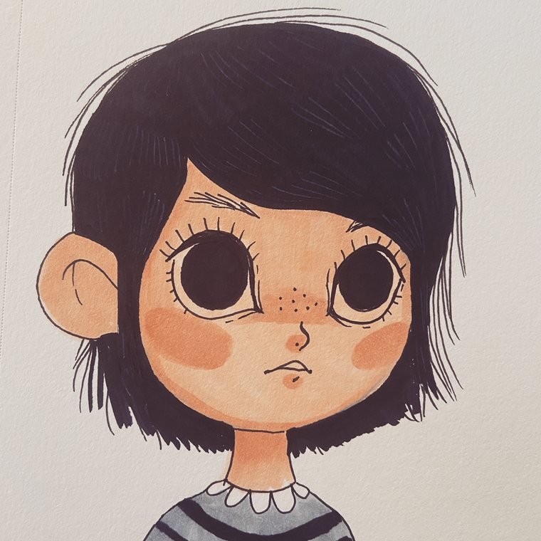 Copic marker character study 4 by Helena Garcia