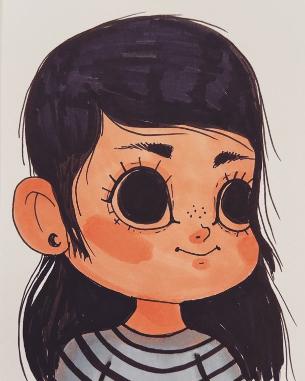 Copic marker character study 2 by Helena Garcia
