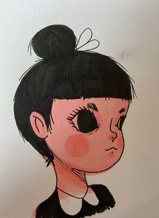 Copic marker character study 9 by Helena Garcia