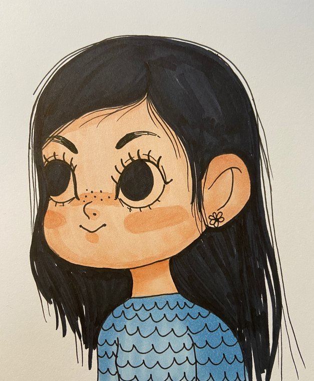 Copic marker character study 3 by Helena Garcia